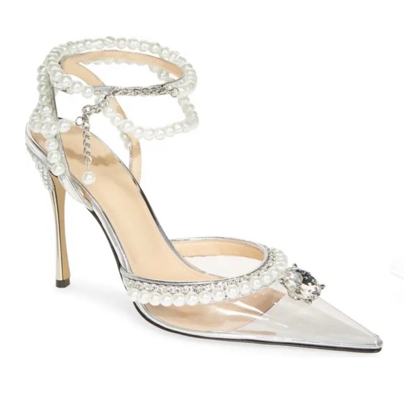 MACH & MACH Diamond of Elizabeth Imitation Pearl Pointed Toe Pumps - Picture 1 of 10